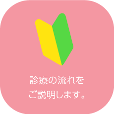初めての方へ 診療の流れをご説明します。